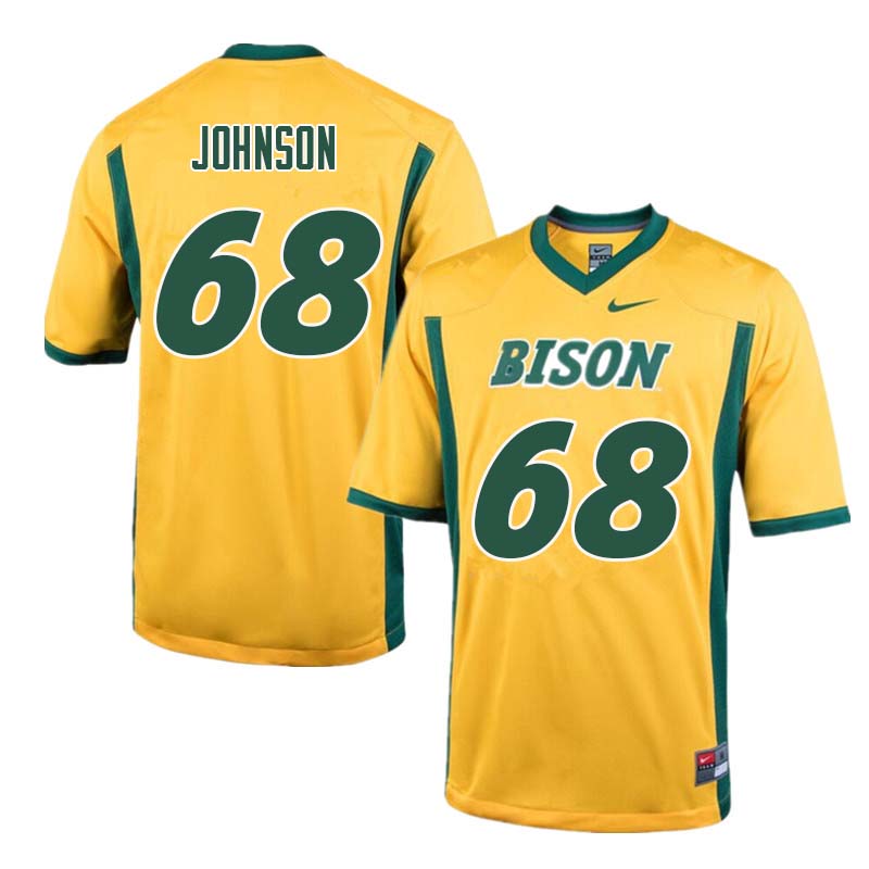 Men #68 Zack Johnson North Dakota State Bison College Football Jerseys Sale-Yellow